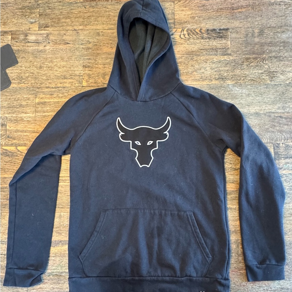 Under Armour Black Hoodie with Bull Emblem